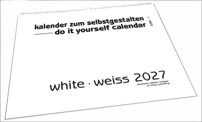 WHITE . WEISS BLANKOKALENDER . DIY . BASTEL . SELBSTGESTALTEN